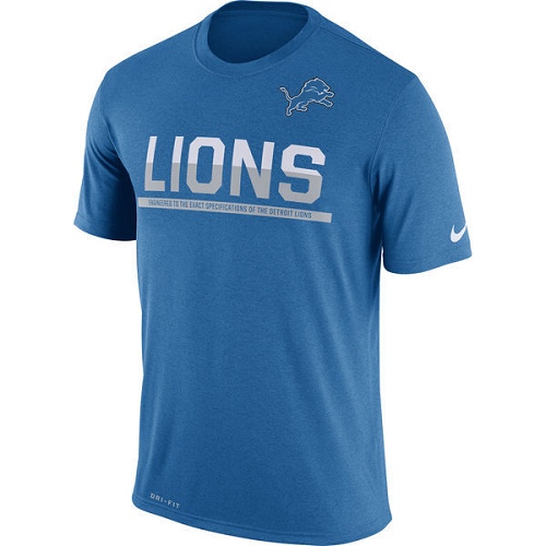 NFL Men's Detroit Lions Nike Blue Team Practice Legend Performance T-Shirt